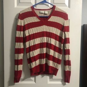 Red and White Kim Rogers Sweater